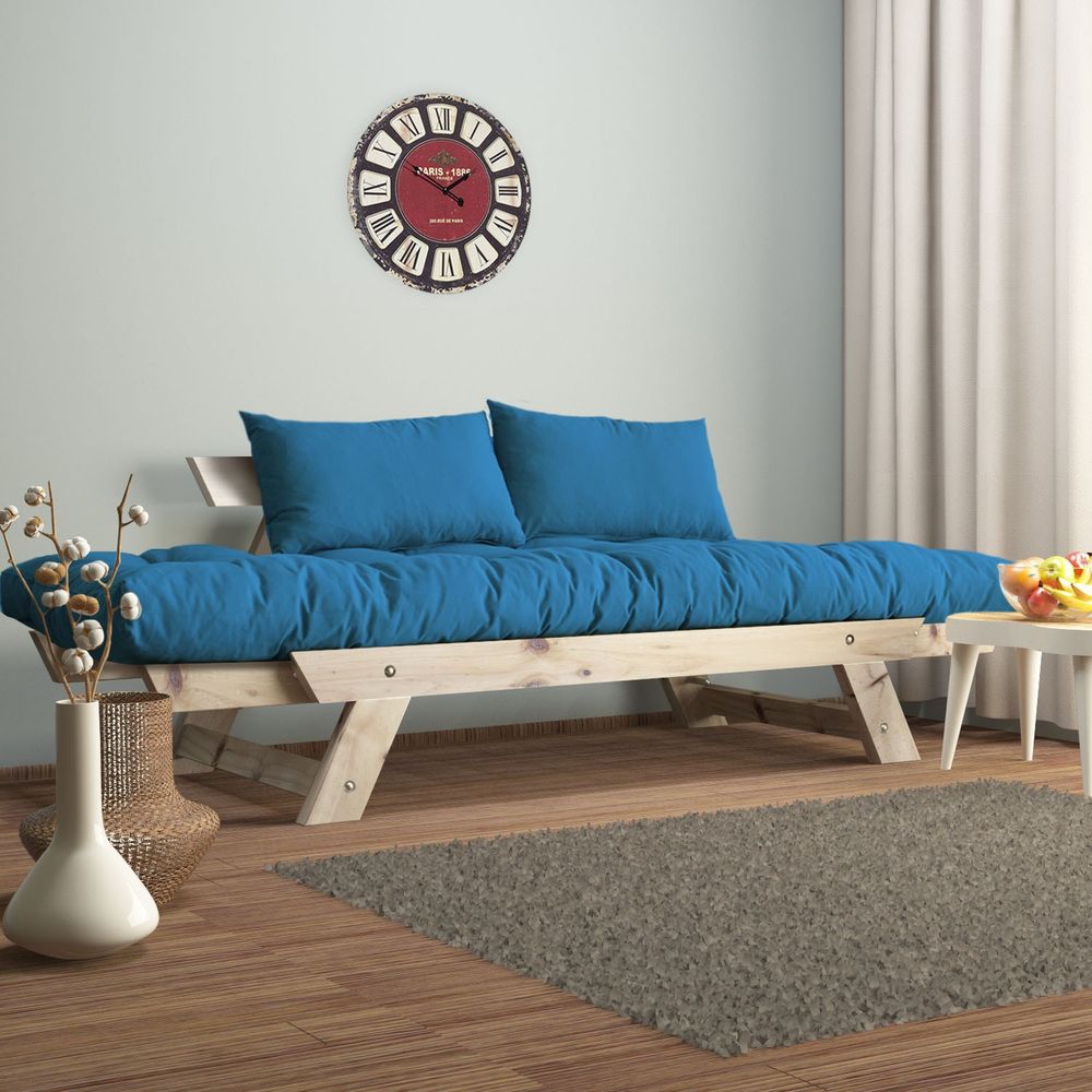Dvosjed sofa CPT8109-210 - boje: Prirodna, Plava, Vrtna slika 3