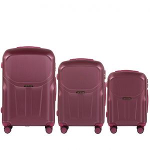 WINGS set kofera PDT01-3KPL (S,M,L) Burgundi