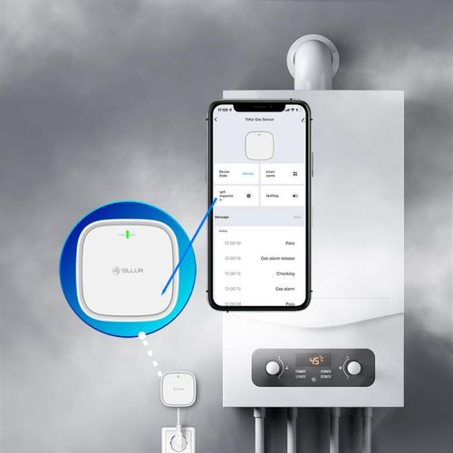 Tellur Smart WiFi gas sensor, bijeli slika 6