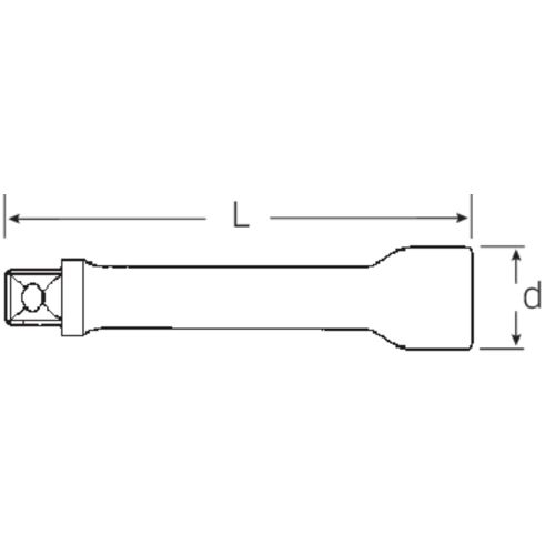 Stahlwille 427/5 12010006 produžetak za nasadni ključ   Pogon (odvijač) 3/4''  Izlaz 3/8'' (10 mm) 125 mm 1 St. Produžetak za nasadne ključeve 125 mm Stahlwille 427/5 12010006 slika 2