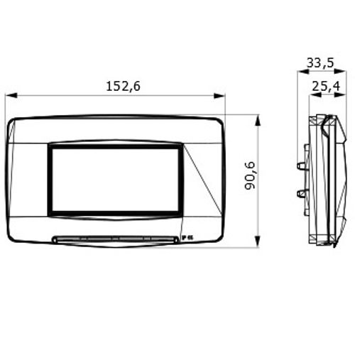 GEWISS GW16704TB Chorus, vodonepropusni poklopac 4M, IP55, beli slika 2