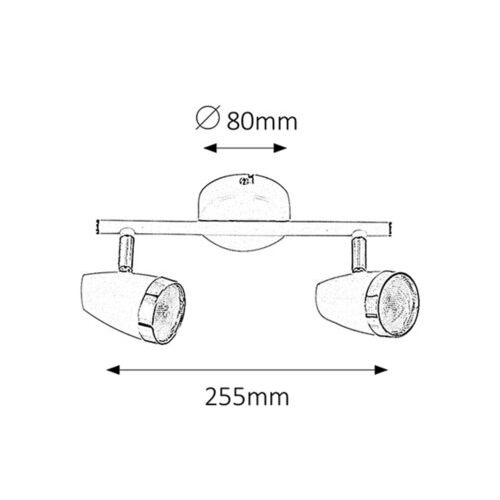 Rabalux Karen spot LED 2x4W bela/hrom Spot rasveta slika 6