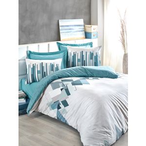 Nesto - Petrol Petrol Green
White Ranforce Double Quilt Cover Set