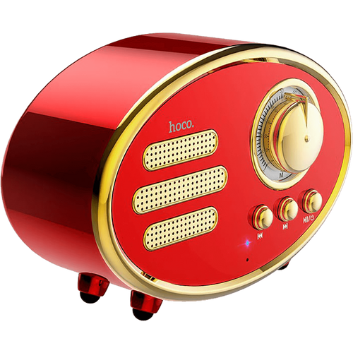 hoco. Zvučnik bežični, Bluetooth,retro, 1200 mAh, 5 h, 5 W, crvena - BS25 Time, Bluetooth, retro, red slika 4