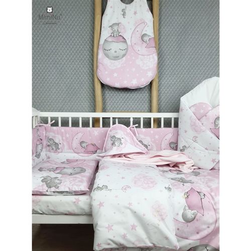 MimiNu jastuk dekica za novorođenče - Slonić roza slika 3