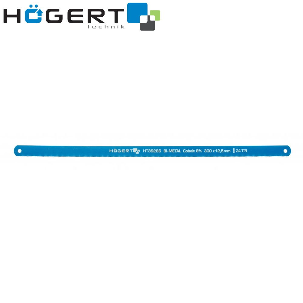 Högert  List pile za metal, 300 mm, širina 12,5 mm, HSS , Bi-metal, 24 TPI, Kobalt 8%, 2 komada slika 1