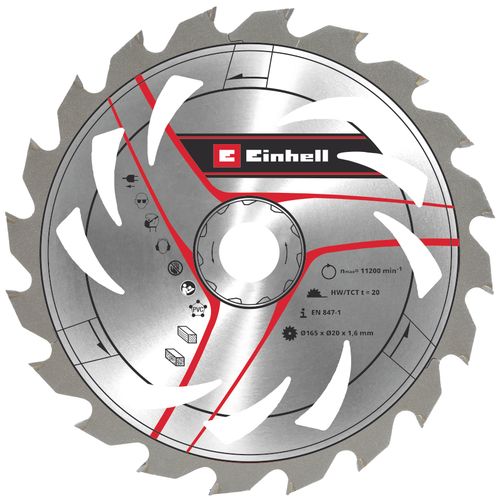 Einhell Pribor za kružne testere TCT Rezni list 165x20x1,6mm T20) slika 1