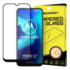 Kaljeno staklo zaštitnik zaslona Potpuna pokrivenost s okvirom za Motorola Moto G8 Power Lite