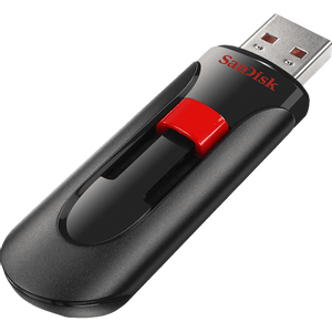 Sandisk Cruzer Glide USB memorija 128GB, USB 2.0, crno-crvena