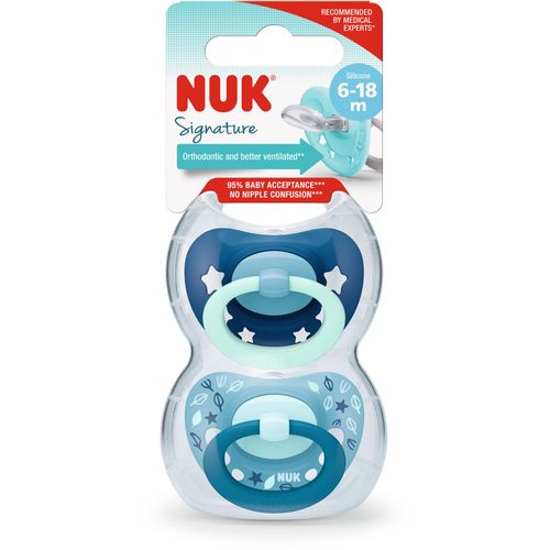 NUK duda varalica - silikon Signature (6-18 m), 2 kom multicolor 10736656 slika 1