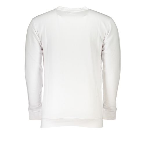 CAVALLI CLASS MEN'S WHITE ZIPLESS SWEATSHIRT slika 2