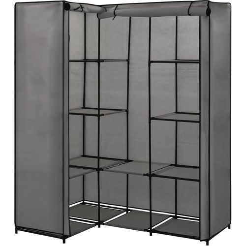 282452 Corner Wardrobe Grey 130x87x169 cm slika 37