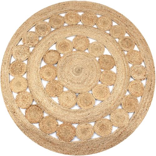 Ukrasni pleteni tepih od jute 150 cm okrugli slika 29