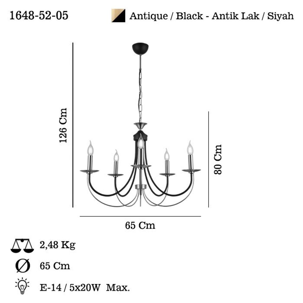 Luster Ferra – 52-05 – boje: antikni lak slika 3