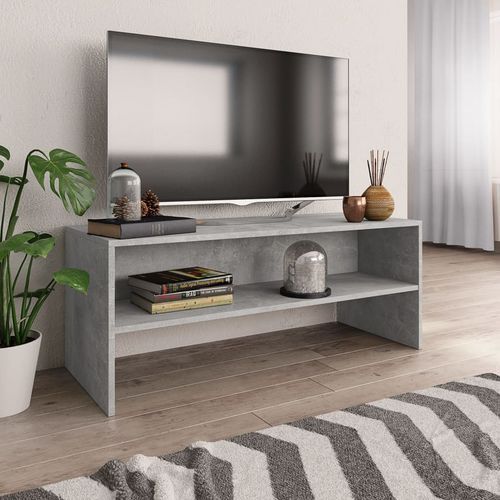 TV ormarić od iverice siva boja betona 100 x 40 x 40 cm slika 13