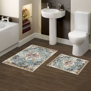 Set prostirki za kupatilo (2 komada) Kt429 V2, boja: više boja