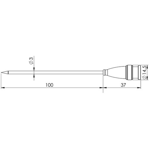 Greisinger GF2T-E3-B-BNC potopno/utično senzor  -70 do +250 °C  Tip tipala Pt1000 slika 2