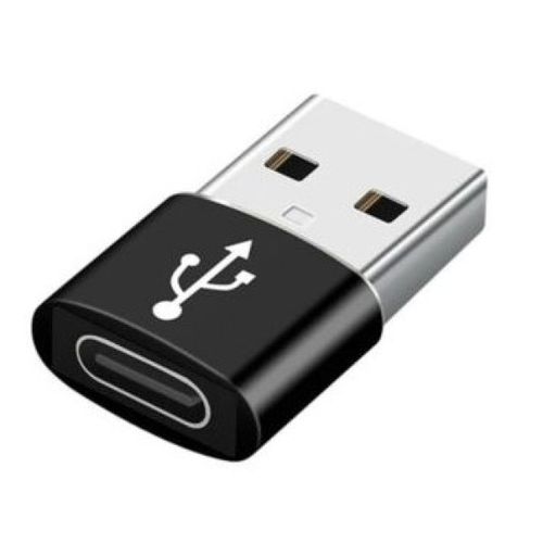 A-USB2-AMCF-02 Gembird USB AM to Type-C female adapter, black (ALT.CCP-USB3-AMCM-0M) FO slika 1