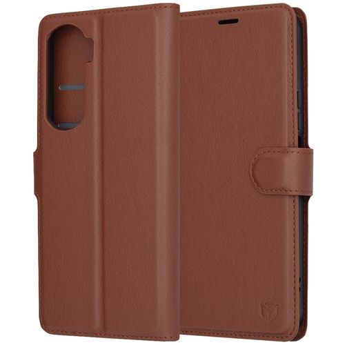 Techsuit – Leather Folio preklopna wallet maska za Honor 90 Lite – smeđa slika 1