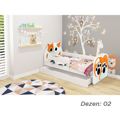 Dečiji krevet ACMA VII ANIMALS 160x80 F + dušek 7 cm2 slika 1