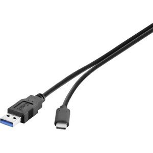 Renkforce USB 3.1 (gen 2)  [1x USB 3.2 gen. 2 utikača A (USB 3.1) - 1x muški konektor USB-C®] 0.30 m crna pozlaćeni kontakti Renkforce USB kabel USB 3.2 gen. 1 (USB 3.0) USB-A utikač, USB-C® utikač 0.30 m crna pozlaćeni kontakti RF-3241262