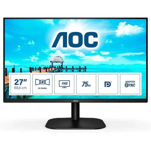 Monitor AOC 27" 27B2QAM, VA, FHD, 75Hz, DP, HDMI, zvučnici slika 1