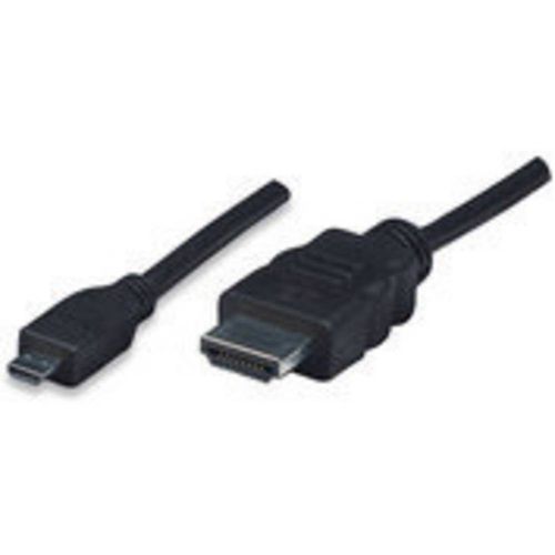 Manhattan HDMI priključni kabel HDMI A utikač, HDMI Micro D utikač 2.00 m crna 324427-CG Ultra HD (4K) HDMI HDMI kabel slika 2