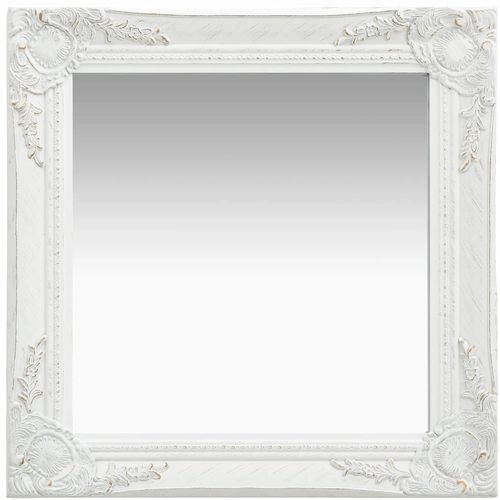 Zidno ogledalo u baroknom stilu 50 x 50 cm bijelo slika 11