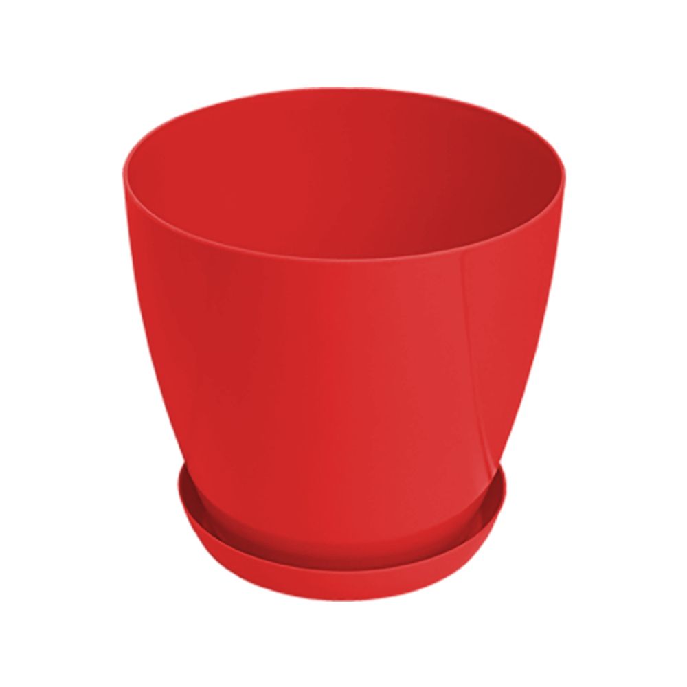 Gardino Saksija LUX 28cm sa podmetacem crvena slika 1