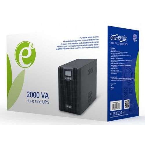 EG-UPS-PS2000-01 Gembird UPS sa stabilizatorom 2000VA (1600W) pure sine wave, LCD, USB, black slika 4