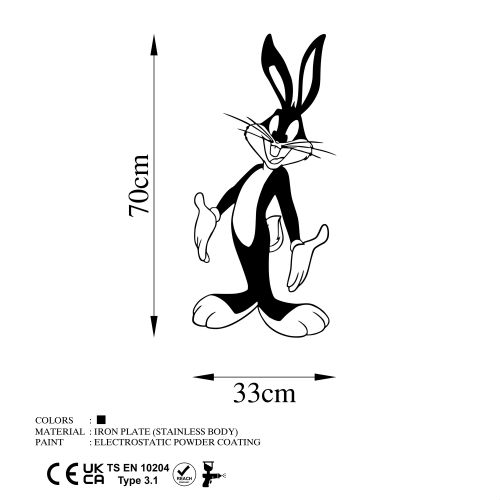 Wallity Metalna zidna dekoracija, Bugs Bunny 1 slika 5