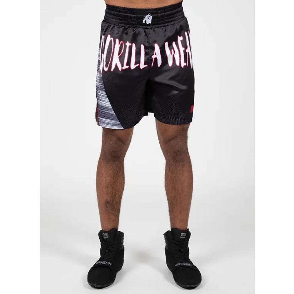 Gorilla Wear CLAYTON Bokserski šorc, Crno/Crveni slika 1