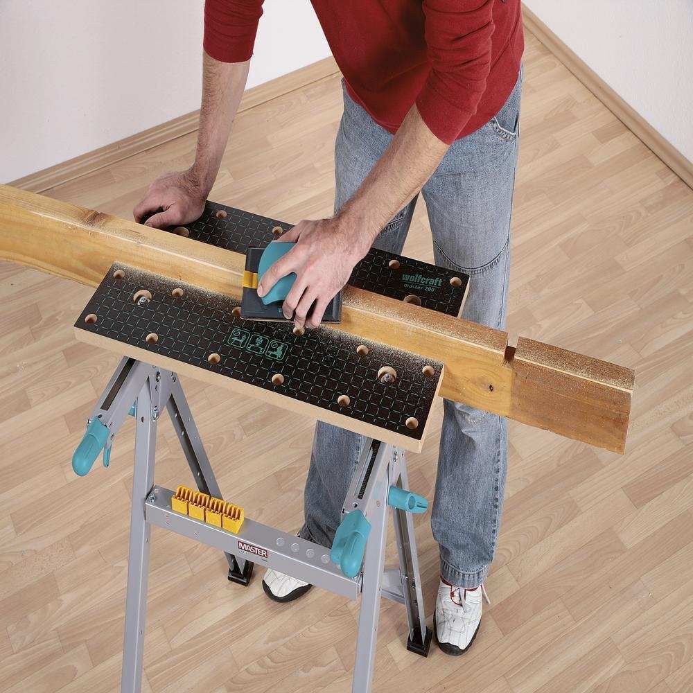 Wolfcraft Stol Radni i Stezni Master 200 / 645 x 450 x 800 mm - 6177000 slika 7