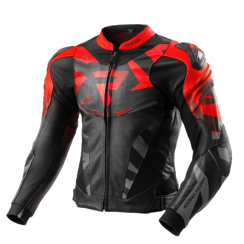 Rebelhorn Inferno kožna jakna Fluo Red slika 1