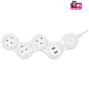 home Produžni kabl,SMART,podesivi,3 utičnice,1.5mm²,USB,WiFi - NVH 03K/WIFI