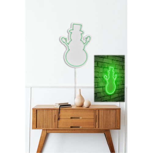 Wallity Ukrasna plastična LED rasvjeta, Snowman - Green slika 3