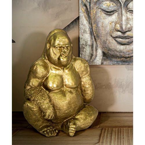 Mauro Ferretti Dekoracija GOLD GORILLA cm 64X53X82 slika 10