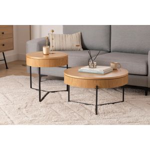 Islo - Natural Natural Nesting Table (2 Pieces)
