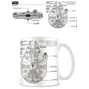 Star Wars Millennium Falcon Sketch šalica
