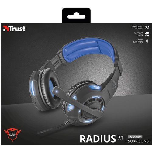 Trust Slušalice + mikrofon GXT350 Radius, 7.1, žične, USB, crno-plave (22052) slika 6
