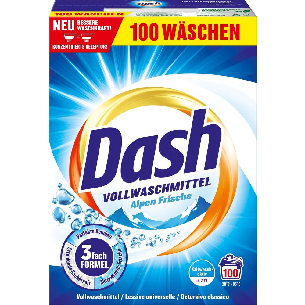 Dash Alpen Frische deterdžent za pranje veša 100 pranja 5 kg slika 1