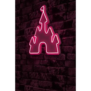 Wallity Ukrasna plastična LED rasvjeta, Castle - Pink