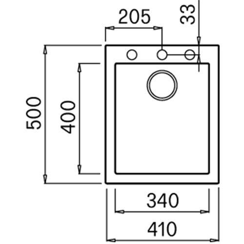 Sudoper SHR Quadra 100 Nero slika 2