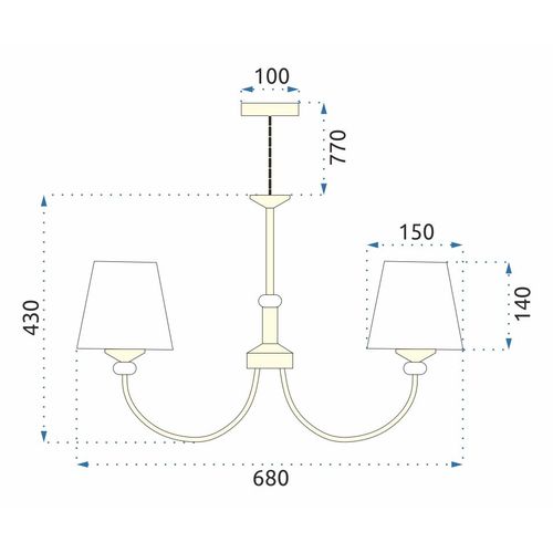 TOOLIGHT Viseća svjetiljka s kristalima APP1014-5CP slika 13