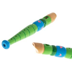Drvena flauta, zeleno-plava