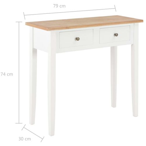 280053 Dressing Console Table White 79x30x74 cm Wood slika 8