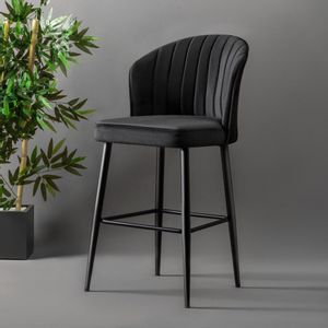 Rubi - Black Black Bar Stool Set (4 Pieces)