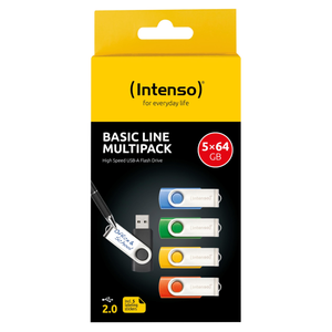 Intenso Basic Line Multipack 5x64GB USB 2.0 spominski ključki u boji
