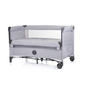 Chipolino putni krevetić s pomičnom stranicom Relax Ash Grey Linen