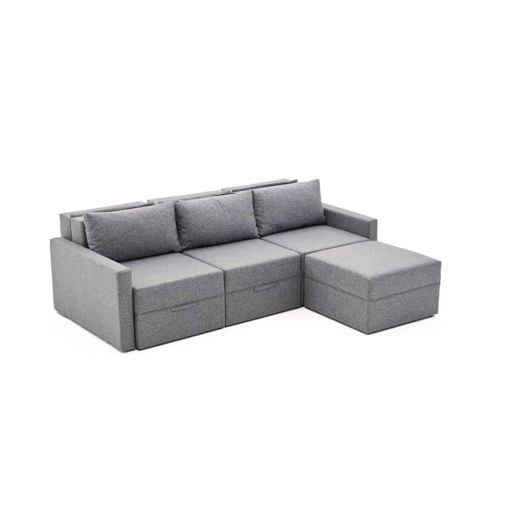 Krevet-sofa u kutu Saros – krem slika 6